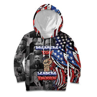 Martin Luther King Jr Day Kid Hoodie Dreamers Today Leaders Tomorrow - Wonder Print Shop