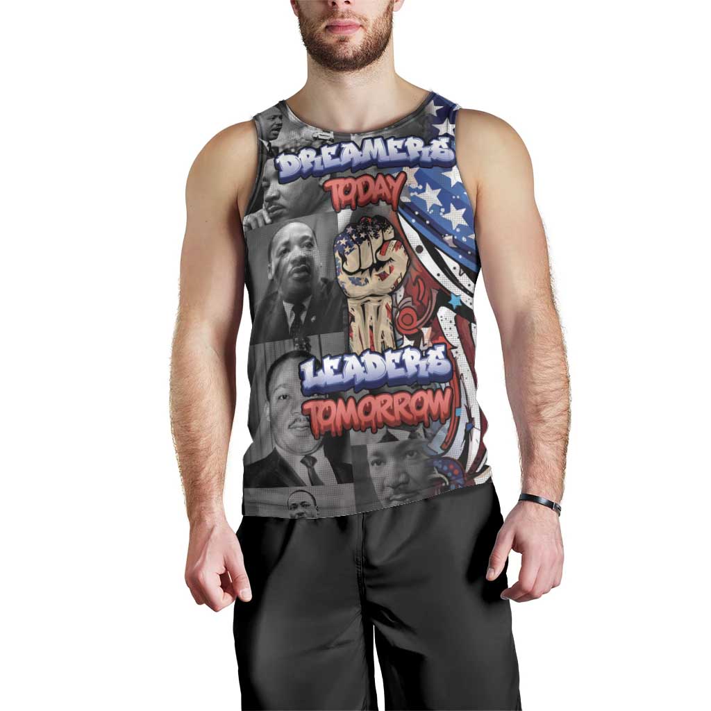 Martin Luther King Jr Day Men Tank Top Dreamers Today Leaders Tomorrow - Wonder Print Shop