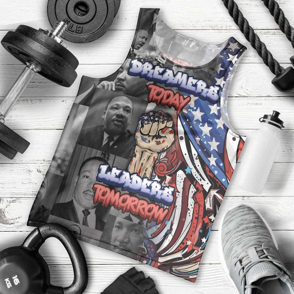 Martin Luther King Jr Day Men Tank Top Dreamers Today Leaders Tomorrow - Wonder Print Shop