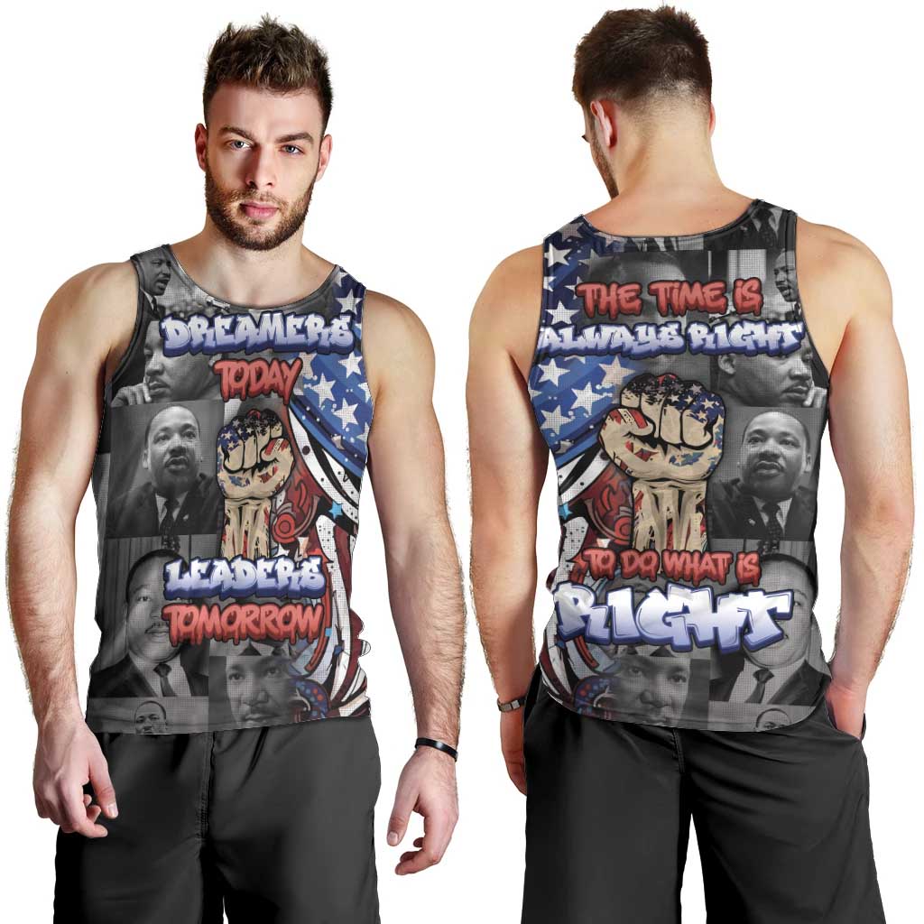 Martin Luther King Jr Day Men Tank Top Dreamers Today Leaders Tomorrow - Wonder Print Shop