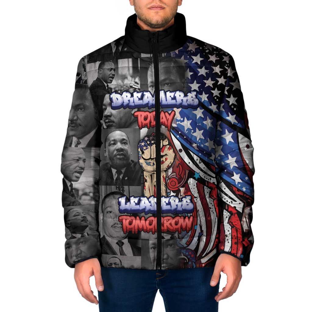 Martin Luther King Jr Day Padded Jacket Dreamers Today Leaders Tomorrow - Wonder Print Shop