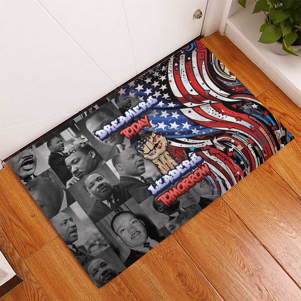 Martin Luther King Jr Day Rubber Doormat Dreamers Today Leaders Tomorrow - Wonder Print Shop