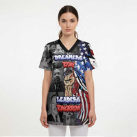 Martin Luther King Jr Day Scrub Top Dreamers Today Leaders Tomorrow - Wonder Print Shop