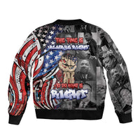 Martin Luther King Jr Day Sleeve Zip Bomber Jacket Dreamers Today Leaders Tomorrow - Wonder Print Shop