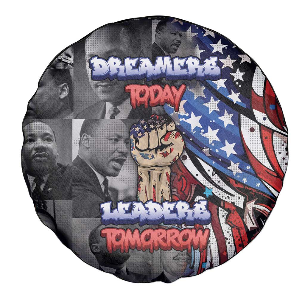 Martin Luther King Jr Day Spare Tire Cover Dreamers Today Leaders Tomorrow - Wonder Print Shop