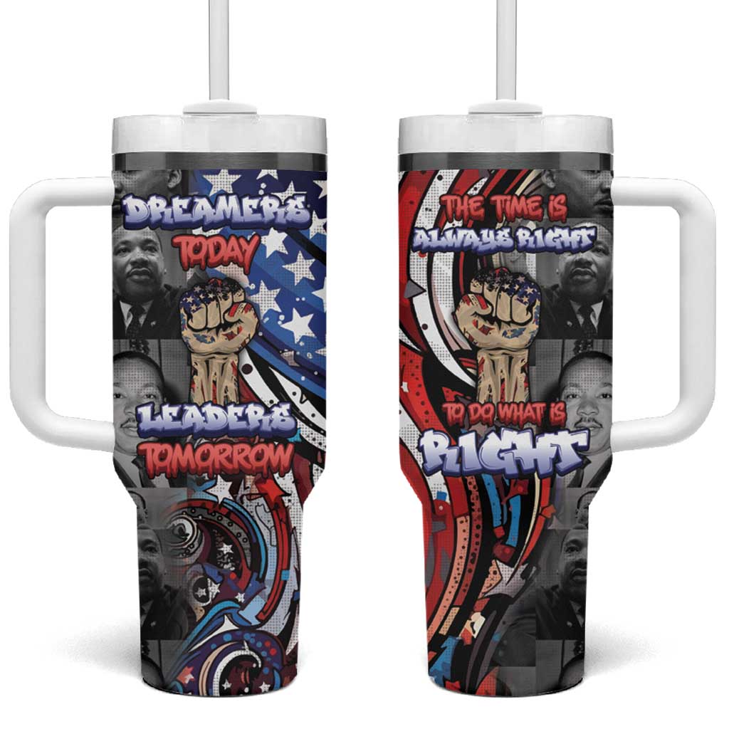 Martin Luther King Jr Day Tumbler With Handle Dreamers Today Leaders Tomorrow - Wonder Print Shop