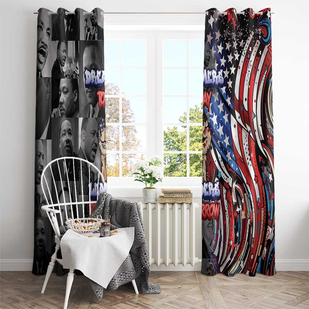 Martin Luther King Jr Day Window Curtain Dreamers Today Leaders Tomorrow - Wonder Print Shop
