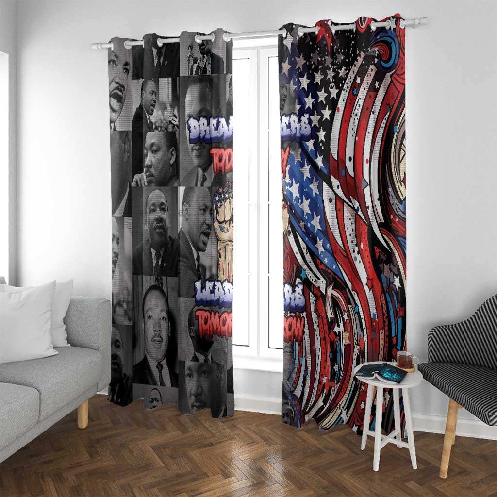 Martin Luther King Jr Day Window Curtain Dreamers Today Leaders Tomorrow - Wonder Print Shop