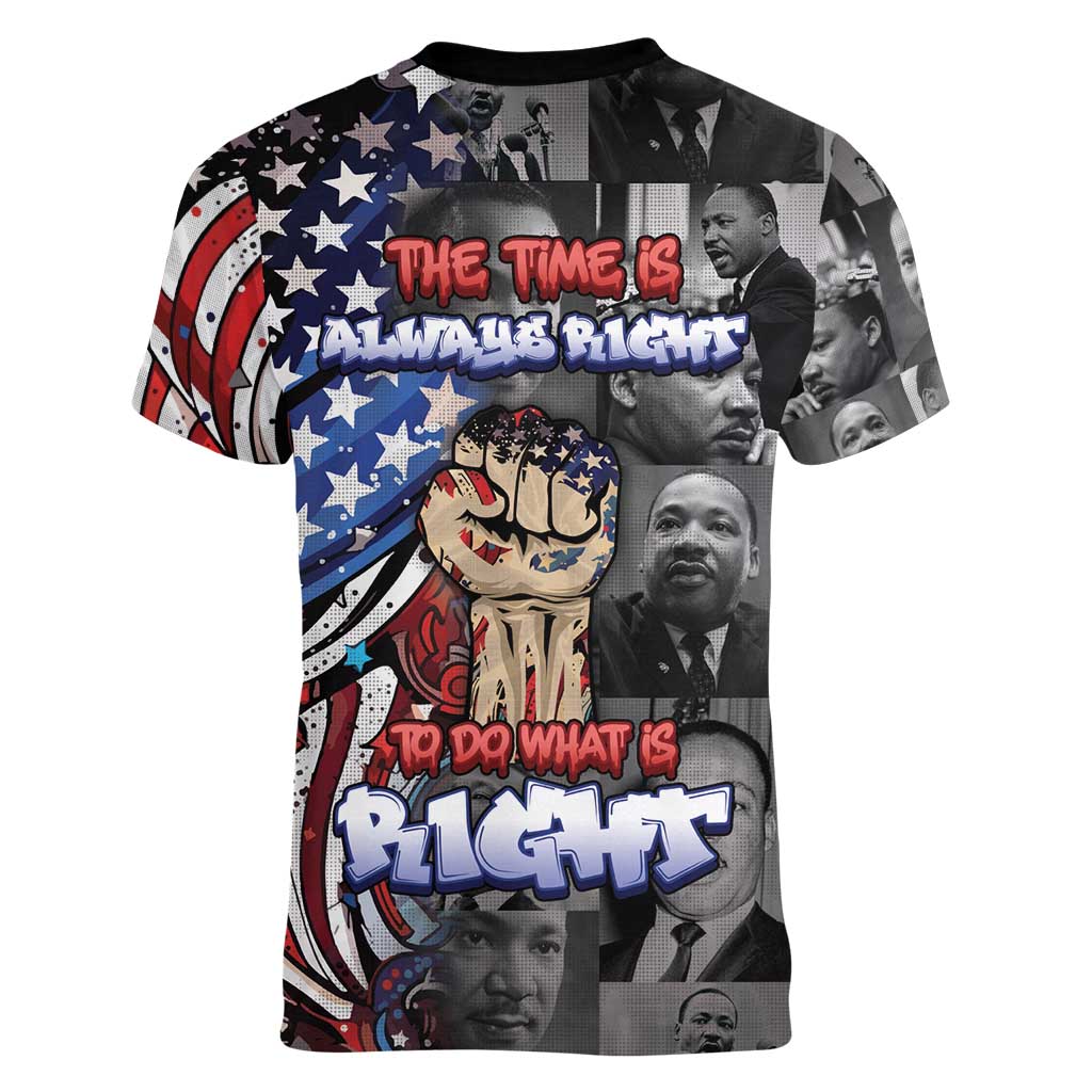 Martin Luther King Jr Day Women V-Neck T-Shirt Dreamers Today Leaders Tomorrow - Wonder Print Shop