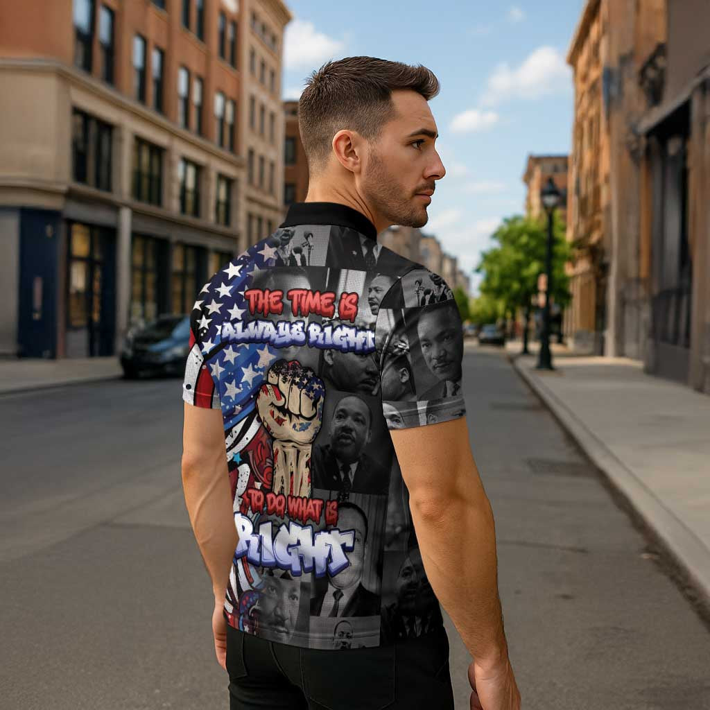 Martin Luther King Jr Day Zipper Polo Shirt Dreamers Today Leaders Tomorrow - Wonder Print Shop