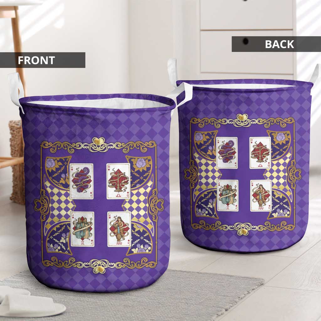Zodiac Signs Laundry Basket The Air Element Baroque Diamonds Card