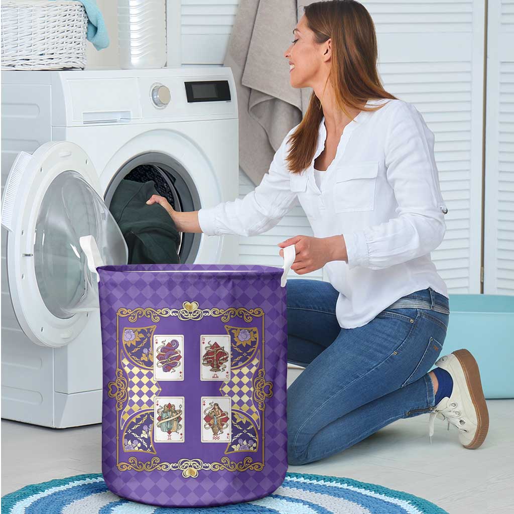 Zodiac Signs Laundry Basket The Air Element Baroque Diamonds Card