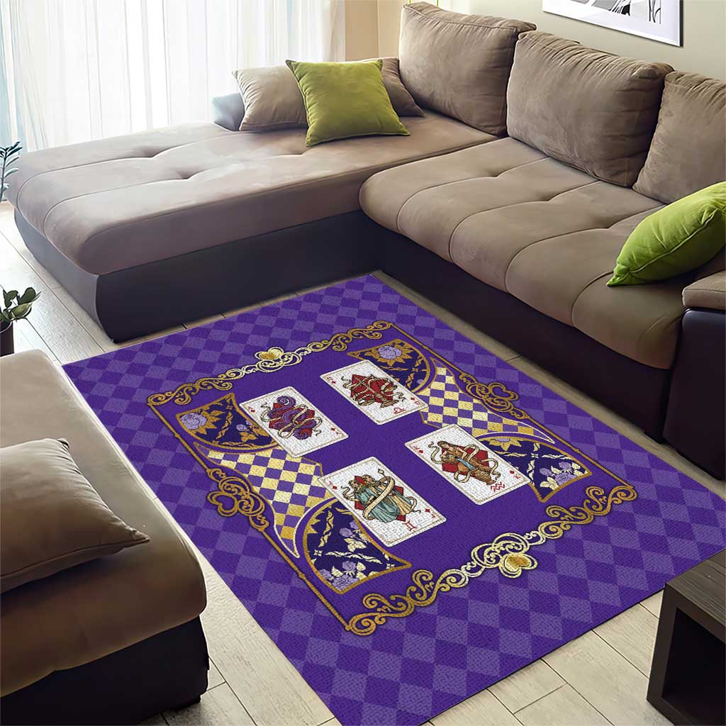 Zodiac Signs Area Rug The Air Element Baroque Diamonds Card