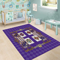 Zodiac Signs Area Rug The Air Element Baroque Diamonds Card