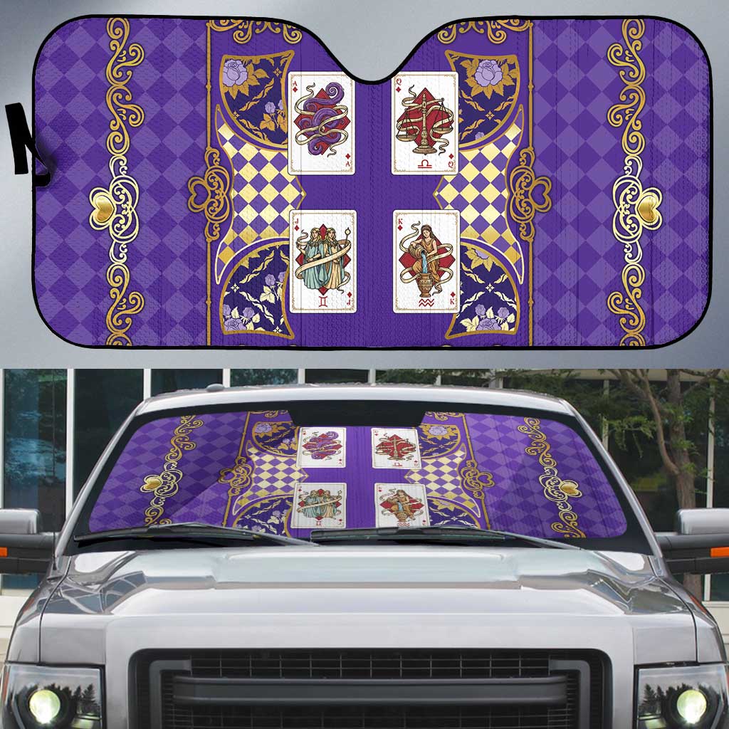 Zodiac Signs Auto Sun Shade The Air Element Baroque Diamonds Card
