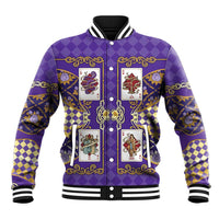Zodiac Signs Baseball Jacket The Air Element Baroque Diamonds Card