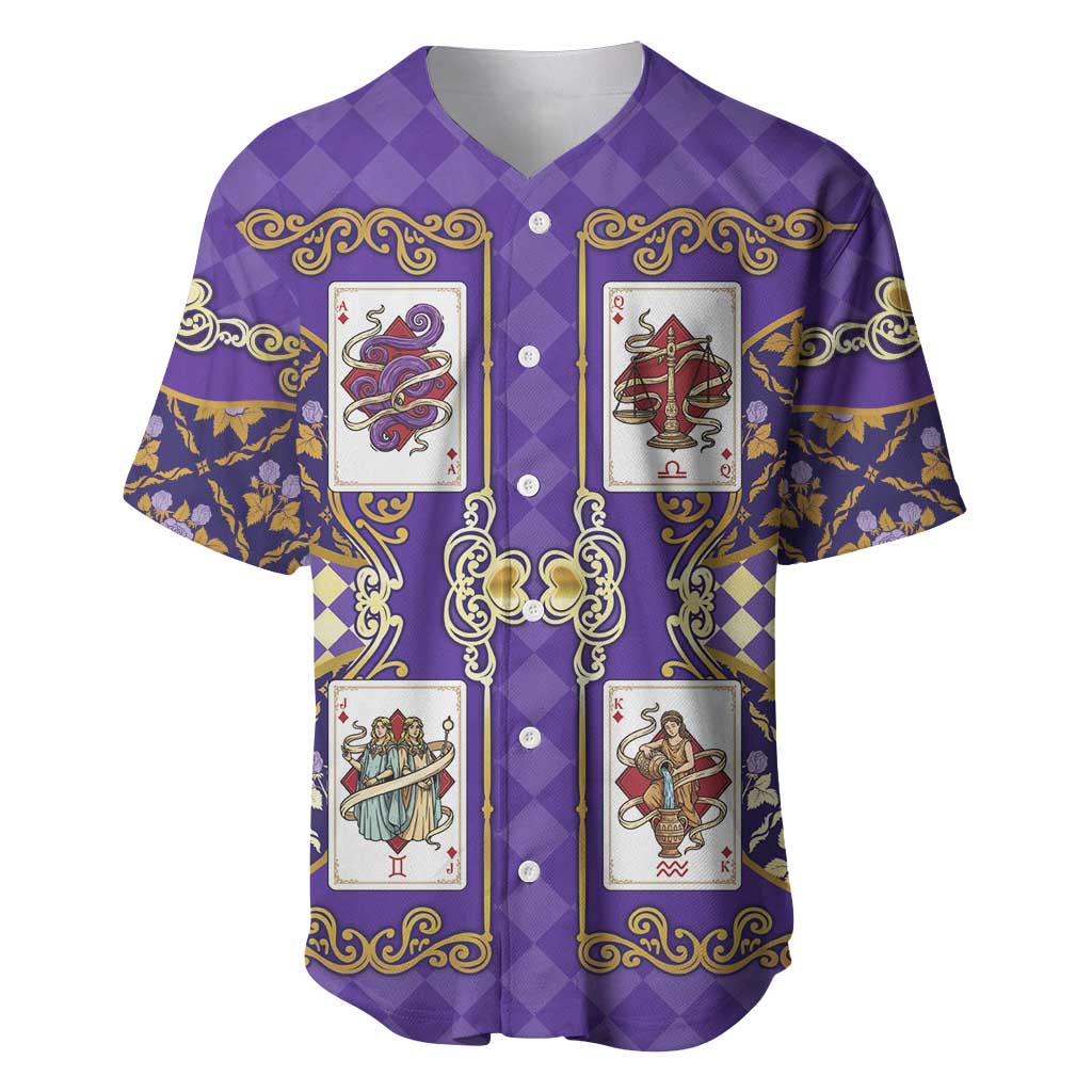 Zodiac Signs Baseball Jersey The Air Element Baroque Diamonds Card