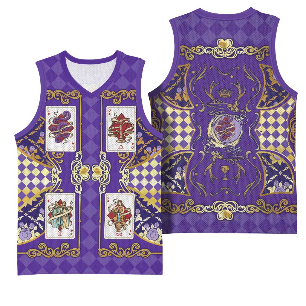 Zodiac Signs Basketball Jersey The Air Element Baroque Diamonds Card