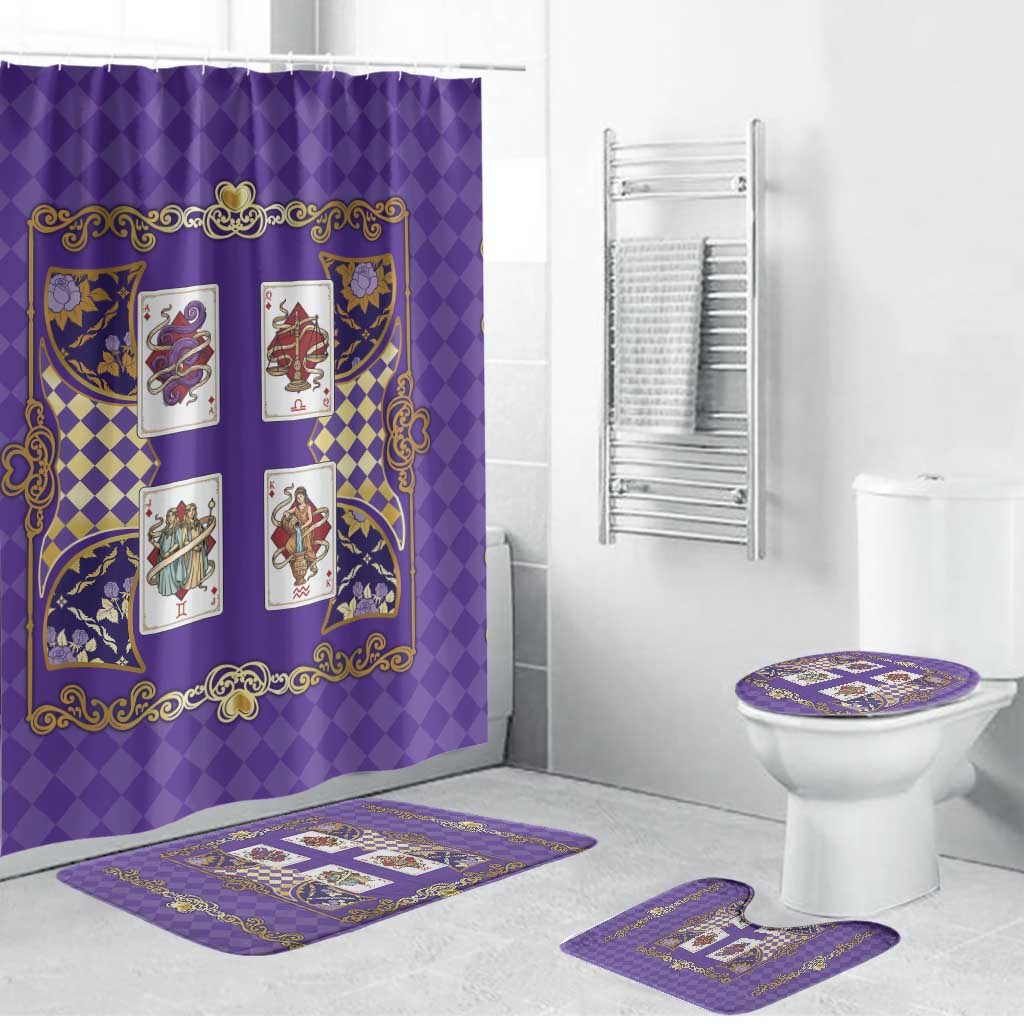 Zodiac Signs Bathroom Set The Air Element Baroque Diamonds Card