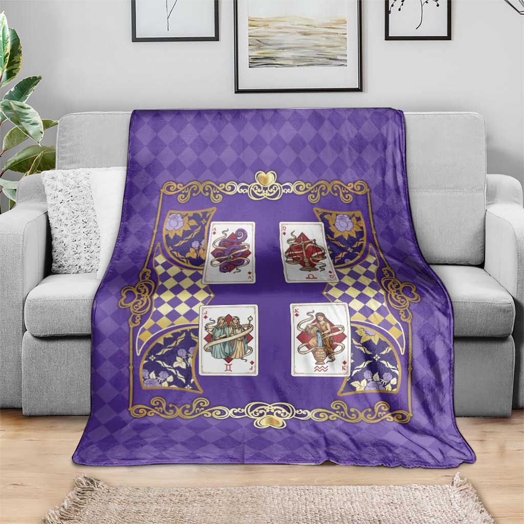 Zodiac Signs Blanket The Air Element Baroque Diamonds Card