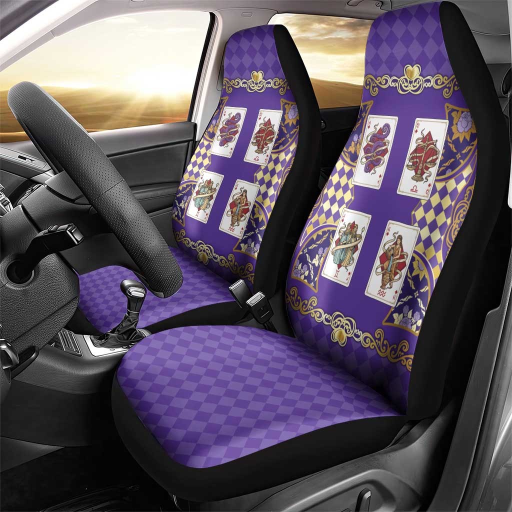 Zodiac Signs Car Seat Cover The Air Element Baroque Diamonds Card