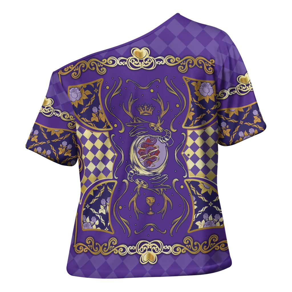 Zodiac Signs Cross Shoulder Shirt The Air Element Baroque Diamonds Card