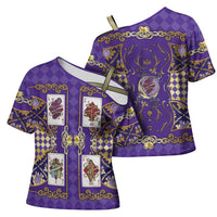 Zodiac Signs Cross Shoulder Shirt The Air Element Baroque Diamonds Card