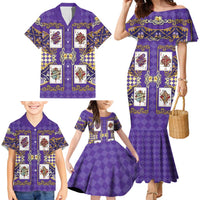 Zodiac Signs Family Matching Mermaid Dress and Hawaiian Shirt The Air Element Baroque Diamonds Card