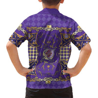 Zodiac Signs Family Matching Off The Shoulder Long Sleeve Dress and Hawaiian Shirt The Air Element Baroque Diamonds Card
