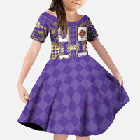 Zodiac Signs Family Matching Off The Shoulder Long Sleeve Dress and Hawaiian Shirt The Air Element Baroque Diamonds Card