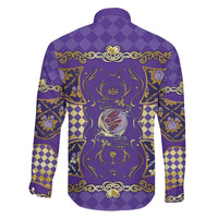 Zodiac Signs Family Matching Off The Shoulder Long Sleeve Dress and Hawaiian Shirt The Air Element Baroque Diamonds Card