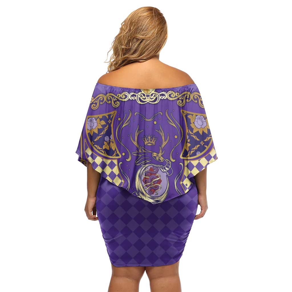 Zodiac Signs Family Matching Off Shoulder Short Dress and Hawaiian Shirt The Air Element Baroque Diamonds Card