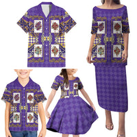 Zodiac Signs Family Matching Puletasi and Hawaiian Shirt The Air Element Baroque Diamonds Card