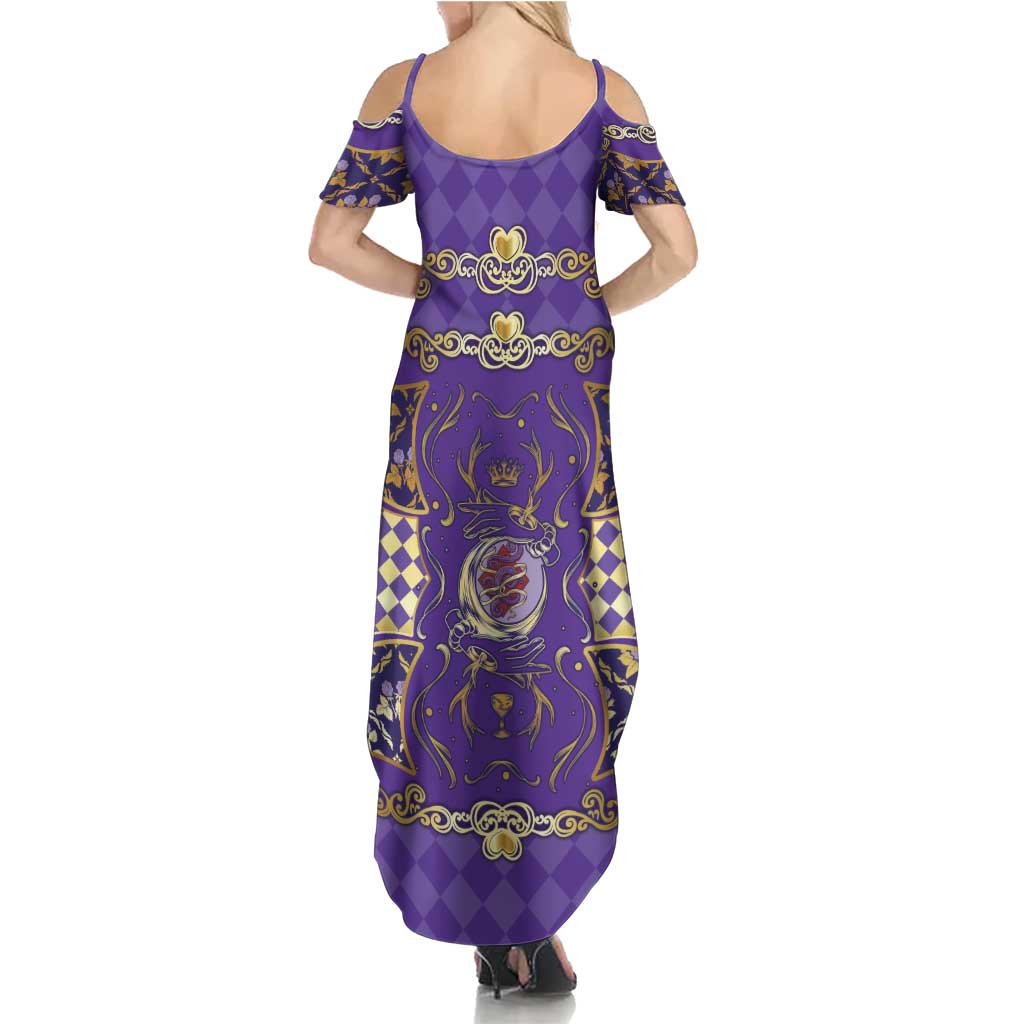 Zodiac Signs Family Matching Summer Maxi Dress and Hawaiian Shirt The Air Element Baroque Diamonds Card