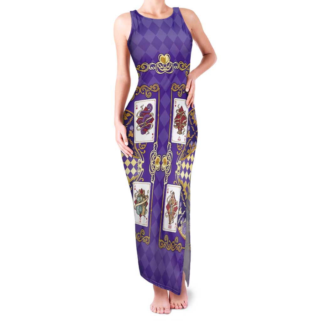 Zodiac Signs Family Matching Tank Maxi Dress and Hawaiian Shirt The Air Element Baroque Diamonds Card