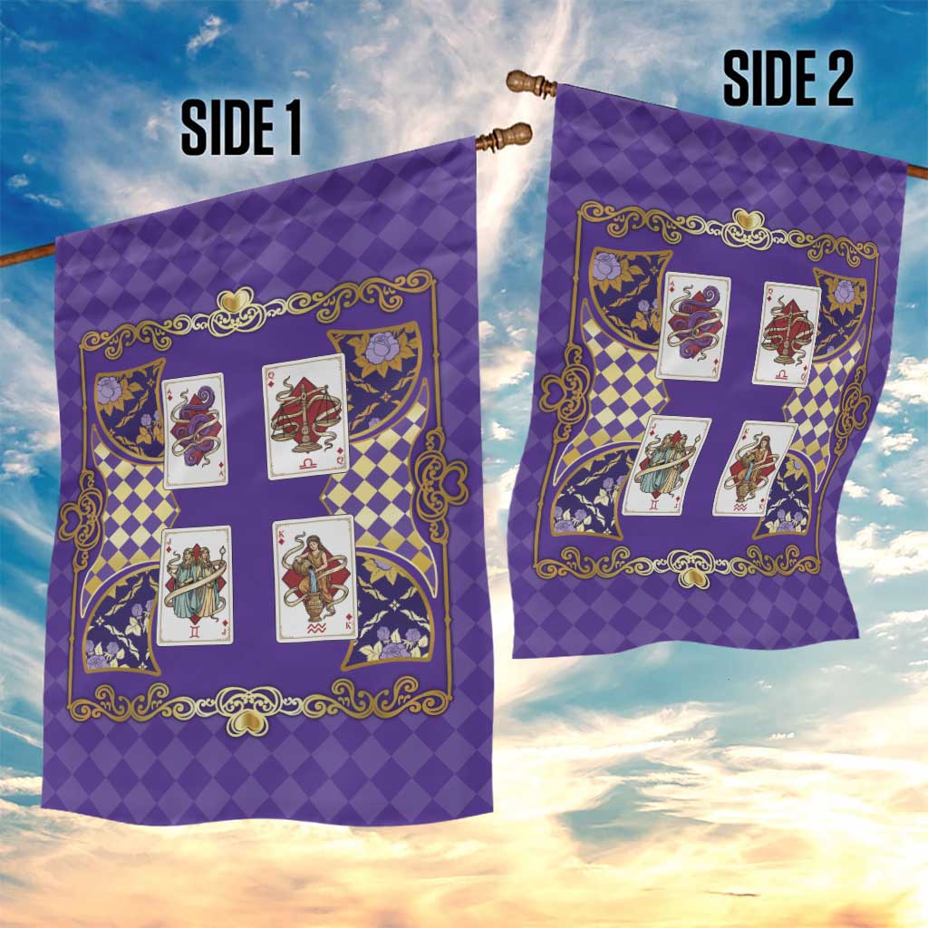 Zodiac Signs Garden Flag The Air Element Baroque Diamonds Card
