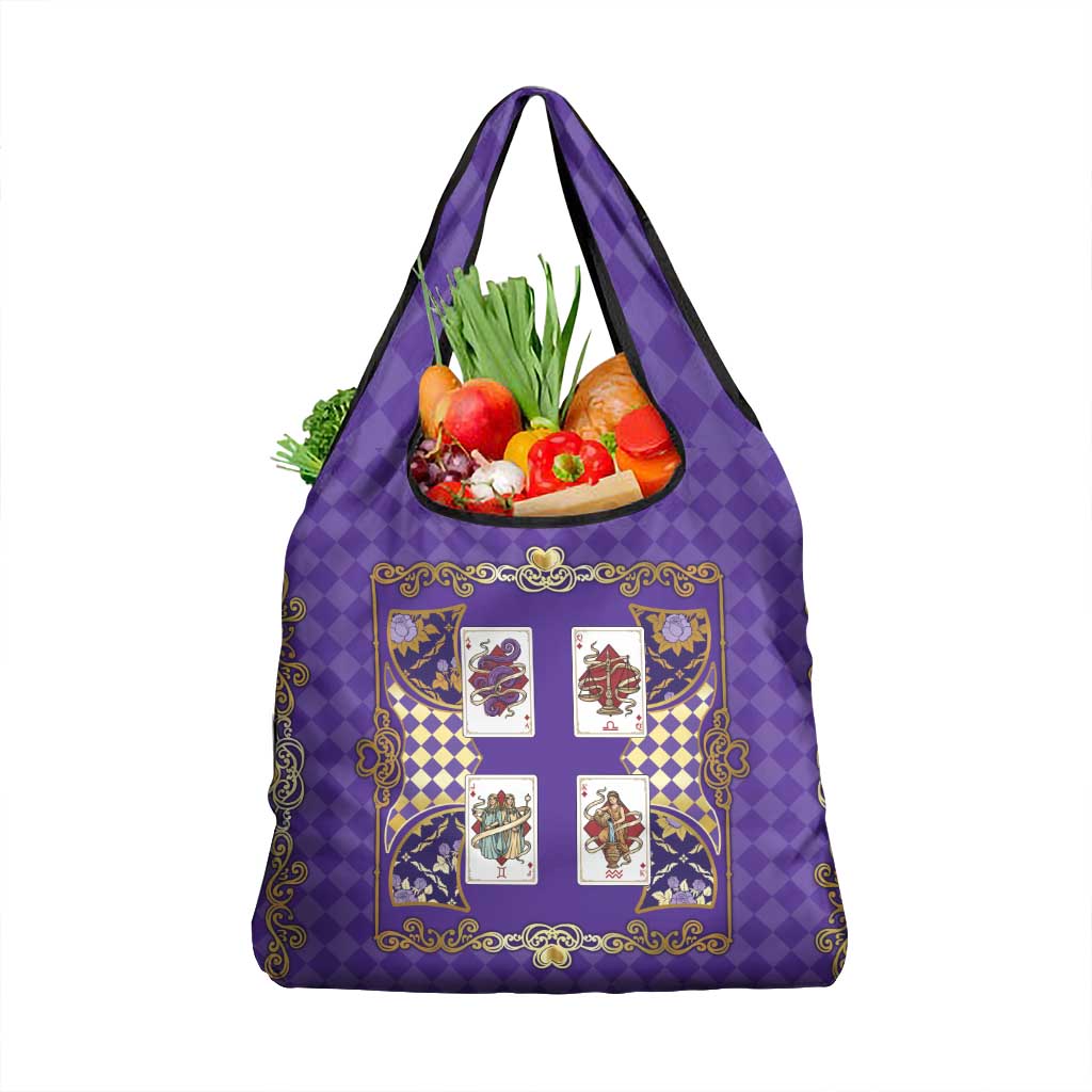 Zodiac Signs Grocery Bag The Air Element Baroque Diamonds Card