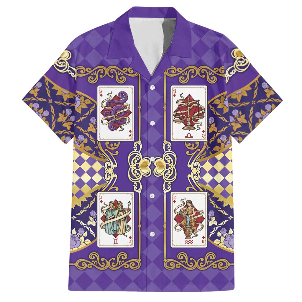 Zodiac Signs Hawaiian Shirt The Air Element Baroque Diamonds Card
