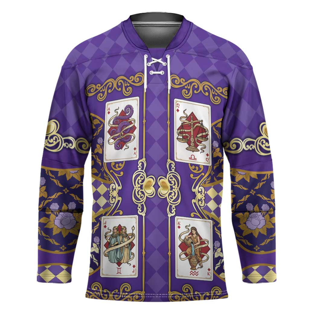 Zodiac Signs Hockey Jersey The Air Element Baroque Diamonds Card