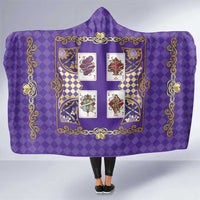 Zodiac Signs Hooded Blanket The Air Element Baroque Diamonds Card