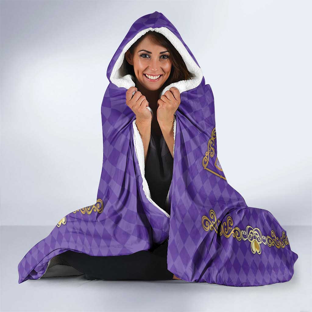 Zodiac Signs Hooded Blanket The Air Element Baroque Diamonds Card