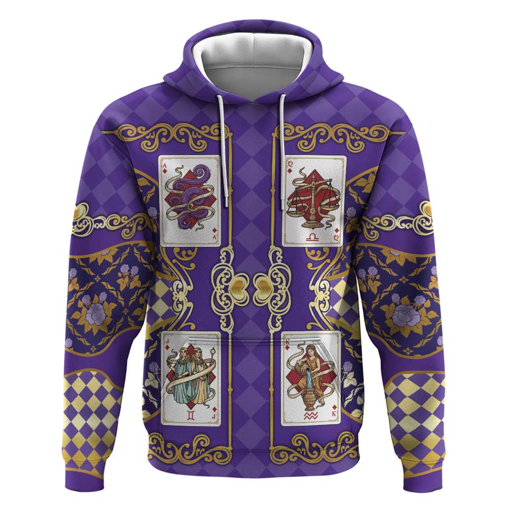 Zodiac Signs Hoodie The Air Element Baroque Diamonds Card