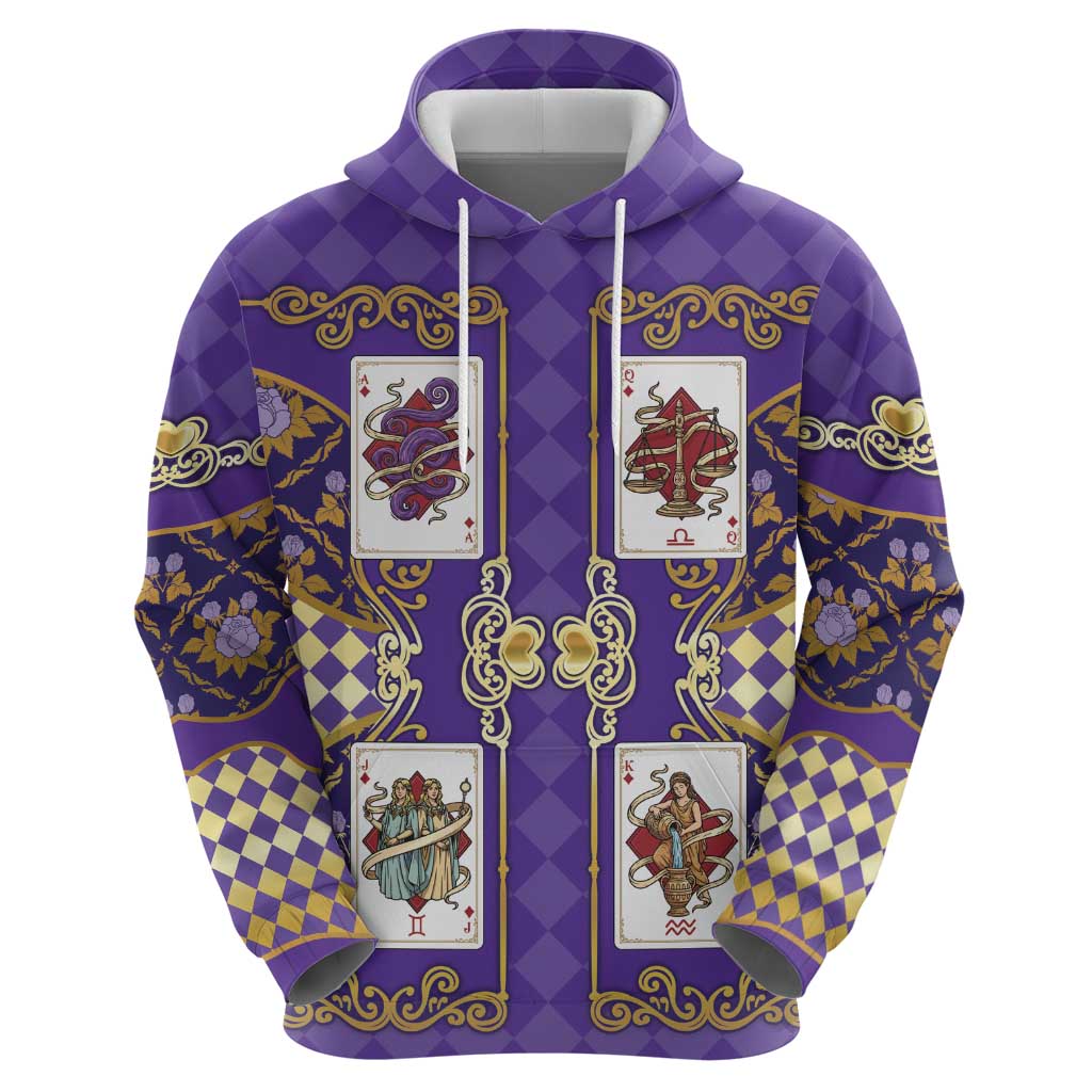 Zodiac Signs Hoodie The Air Element Baroque Diamonds Card