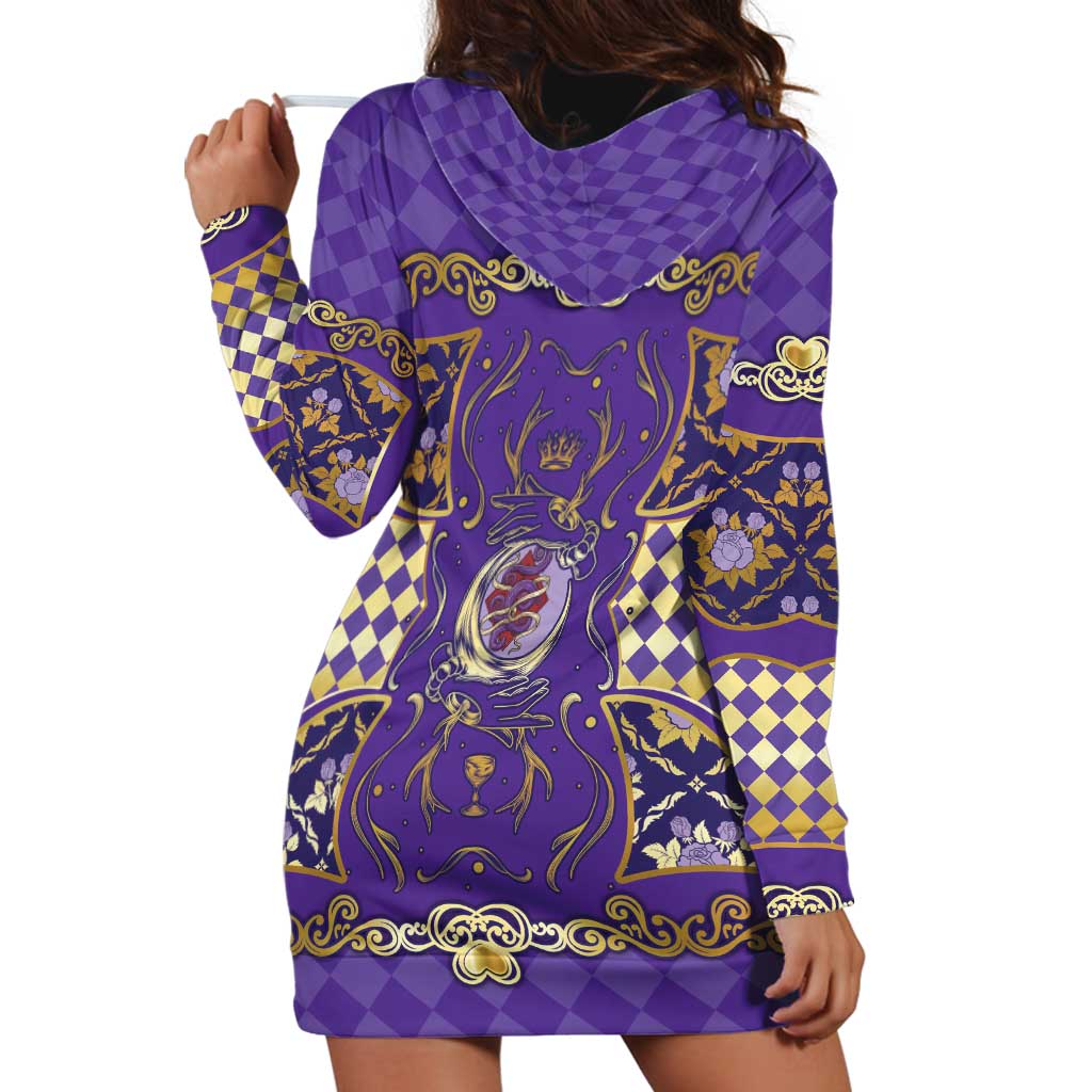 Zodiac Signs Hoodie Dress The Air Element Baroque Diamonds Card
