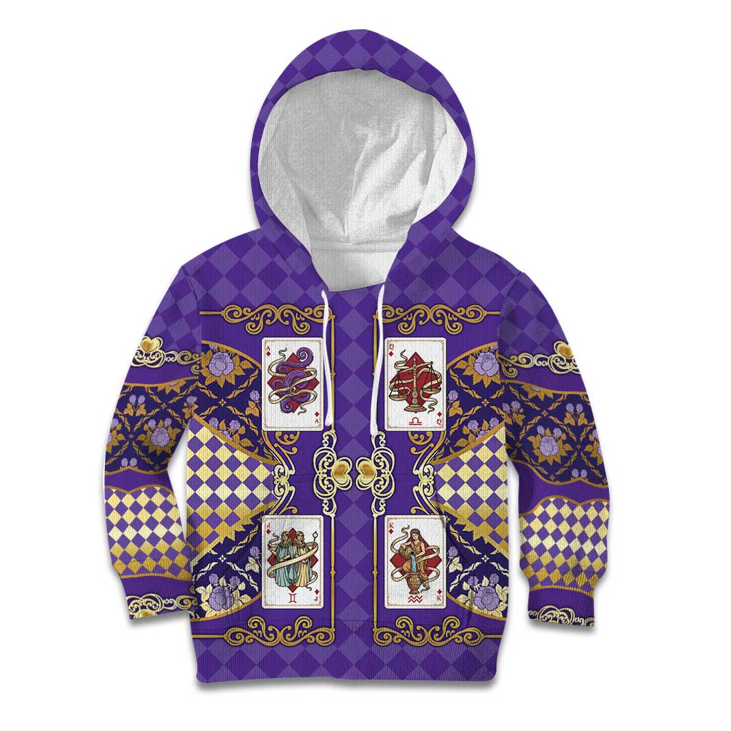Zodiac Signs Kid Hoodie The Air Element Baroque Diamonds Card