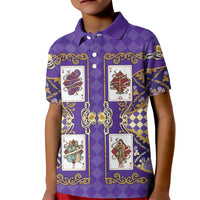 Zodiac Signs Kid Polo Shirt The Air Element Baroque Diamonds Card