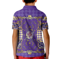 Zodiac Signs Kid Polo Shirt The Air Element Baroque Diamonds Card