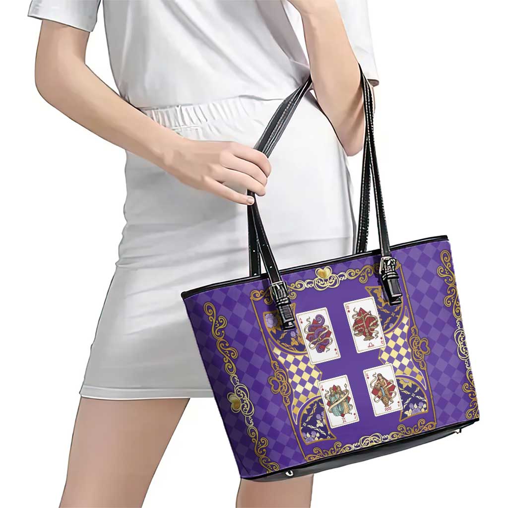 Zodiac Signs Leather Tote Bag The Air Element Baroque Diamonds Card