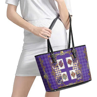 Zodiac Signs Leather Tote Bag The Air Element Baroque Diamonds Card