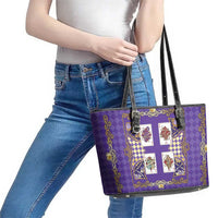 Zodiac Signs Leather Tote Bag The Air Element Baroque Diamonds Card